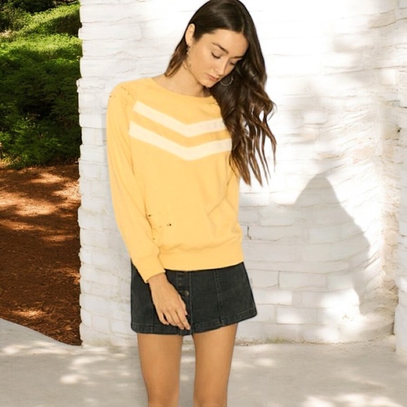 Forever 21 Distressed Chevron Sweatshirt - Picture 5 of 16